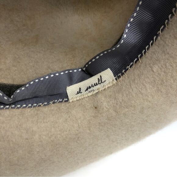 EL SORRELL Men’s Custom Felted Wool Fashion Hat Cream Orange Plaid - Picture 7 of 11